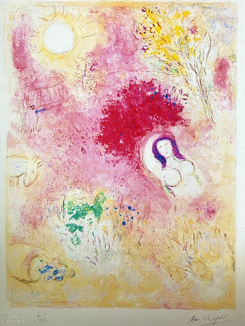 Marc Chagall Lithograph 1978 (Coa Signed) Hand Numbered Crayon Rare