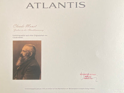 Claude Monet Lithograph Signed Numbered Stamp
