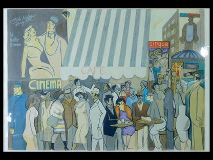 David Schneuer Signed Lithograph 'Fedora' Large
