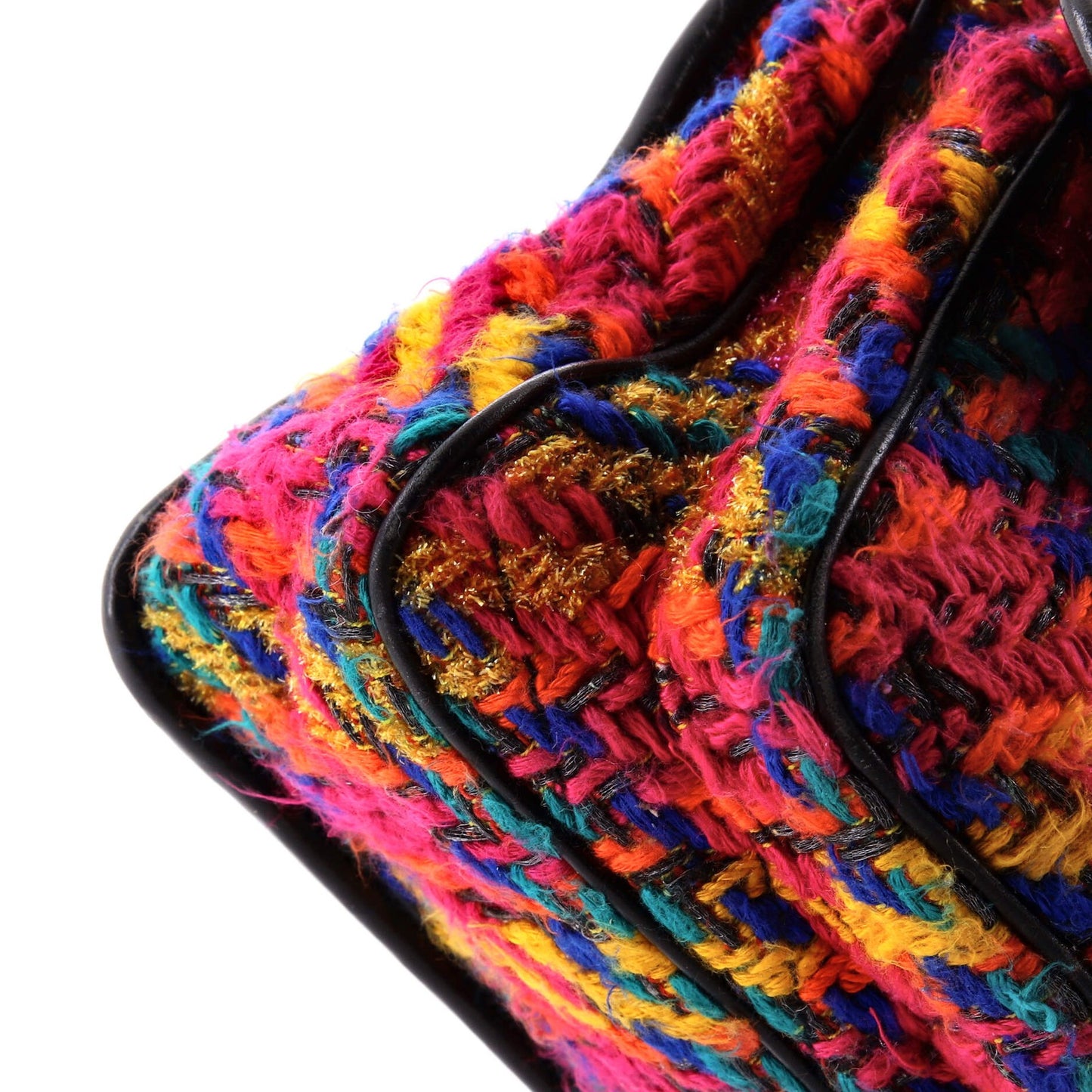 Saint Laurent Niki Chain Flap Bag Matelasse Chevron Tweed Medium