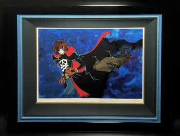 Captain Harlock My Youth In Arcadia Signed Original Silkscreen Print Framed Blue