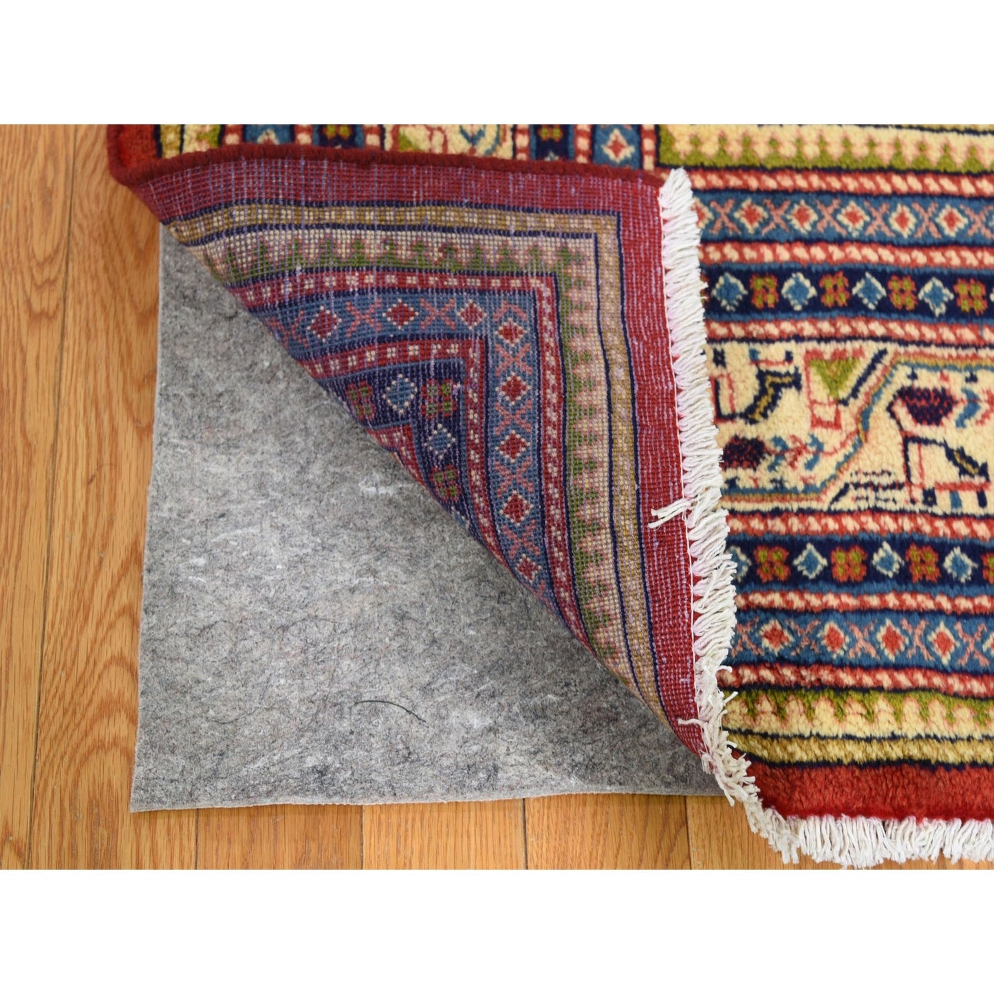 6'7"X10'2" Red New Farsian Saroogh Mir Full Pile Handknotted Oriental Rug