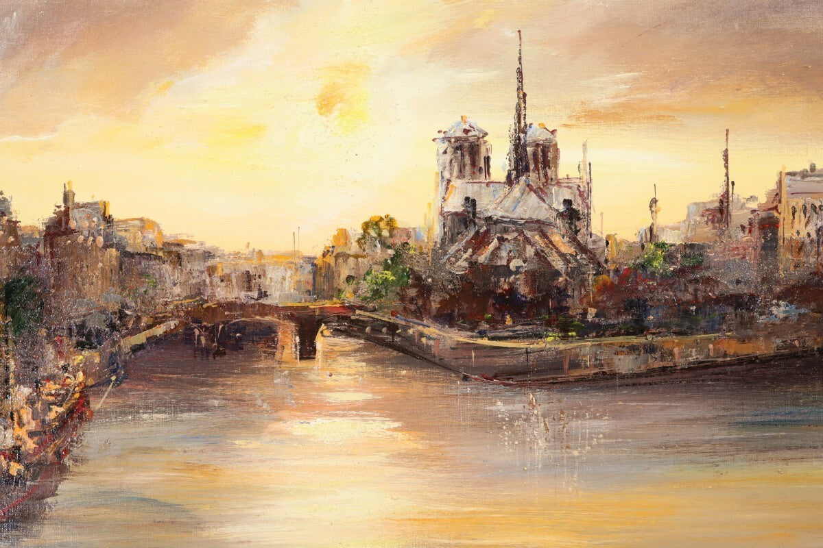 Tepo "Notre Dame De Paris" Original Oil Painting On Canvas P15 6550Cm Signed