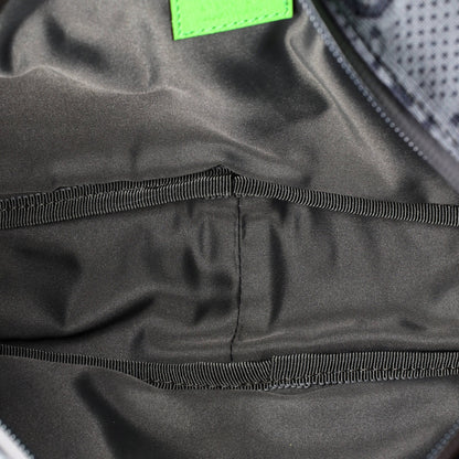 Gucci Buckle Flap Chest Strap Backpack Gg Fabric With Rubber