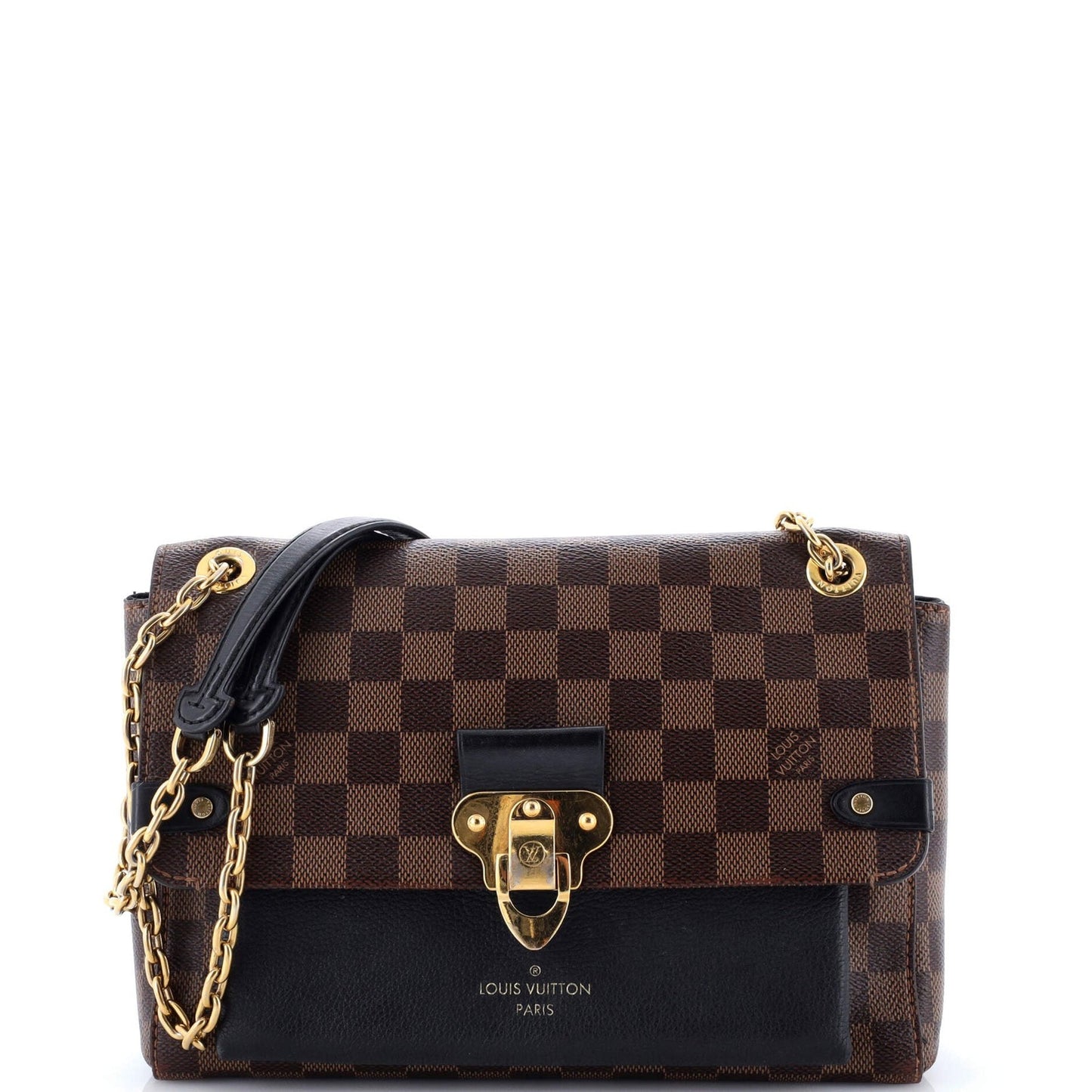 Louis Vuitton Vavin Handbag Damier With Leather Pm