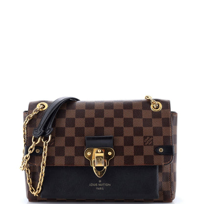 Louis Vuitton Vavin Handbag Damier With Leather Pm