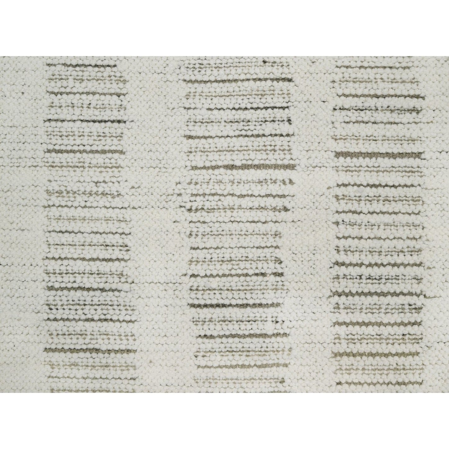 2'6"X10' Ivory Hand Woven Flat Weave Textured Natural Wool Runner Rug