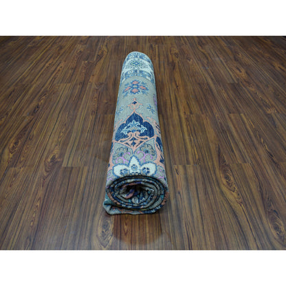 8'X9'9" Colorful Fusion Kazak Pure Wool Hand-Knotted Oriental Rug