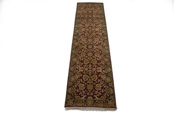 Handmade Chobi Oriental Runner Rug Red & Charcoal