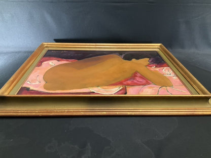 Alain Bonnefoit Linda Rose Original Nude Oil Painting 20P, Signed, Framed