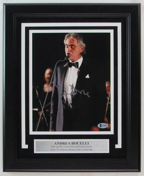 Andrea Bocelli Signed/Autographed Framed 8X10