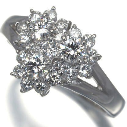 Diamond 0.74Ct Paved Heart Ring 900 Platinum