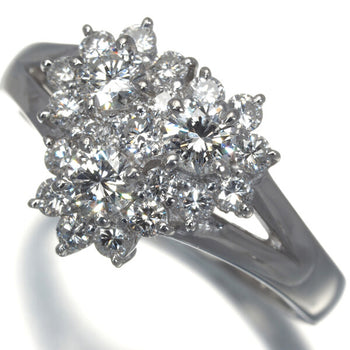 Diamond 0.74Ct Paved Heart Ring 900 Platinum