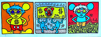 Keith-Haring Lithograph From An Painting - Coa