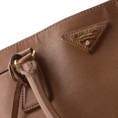 Prada Double Zip Lux Tote Saffiano Leather Small