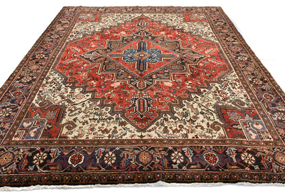 Handmade Serapi Heriz Oriental Rug 7X9 Ft Vintage