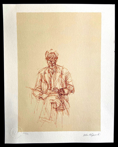 Alberto Giacometti Lithograph 'Self-Portrait' 1961 Coa Numbered