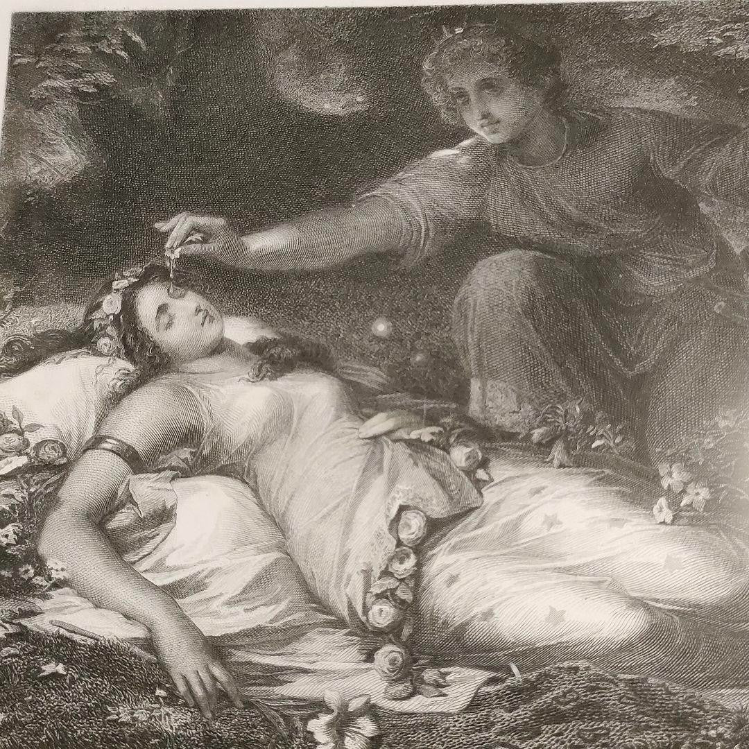 Antique Etching A Midsummer Nights Dream Oberon &