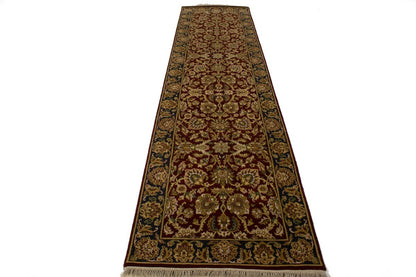 Handmade Chobi Oriental Runner Rug Red & Charcoal