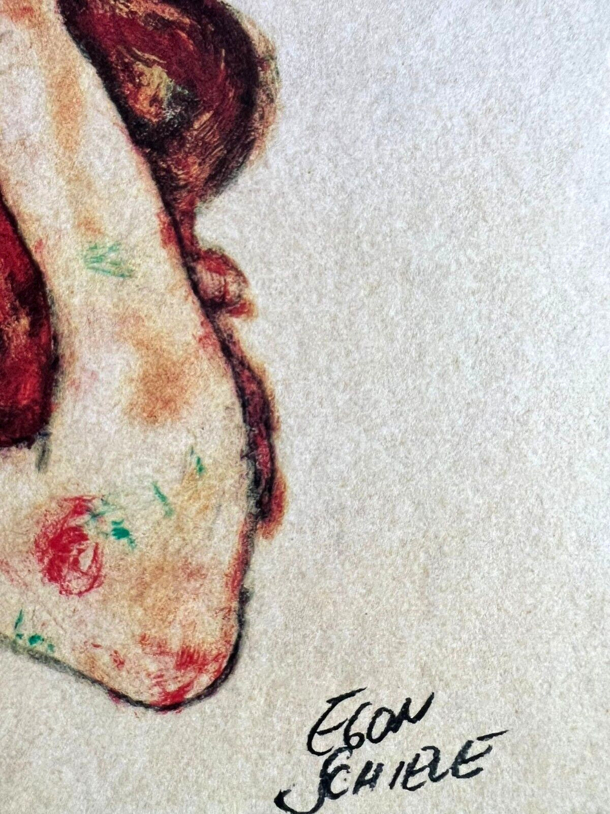Egon Schiele Lithograph From An Painting Coa Signed In Pen Numbered