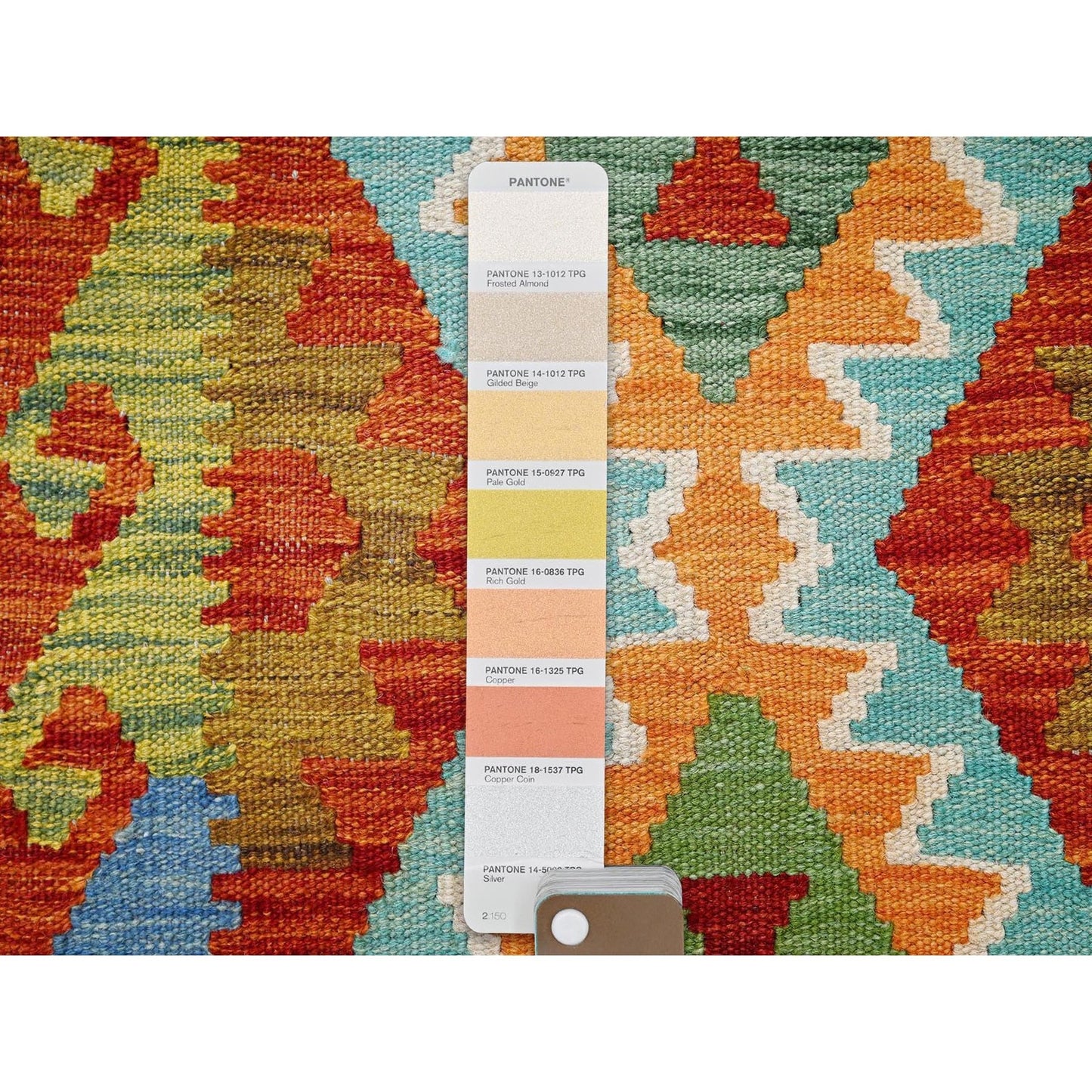 1'9"X5' Colorful Afghan Kilim 100% Wool Rug Flat Weave Hand Woven Runner