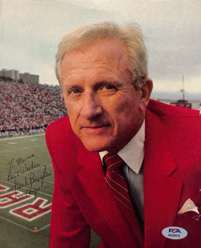 Frank Broyles Signed/Inscr 8X10 Magazine Photo