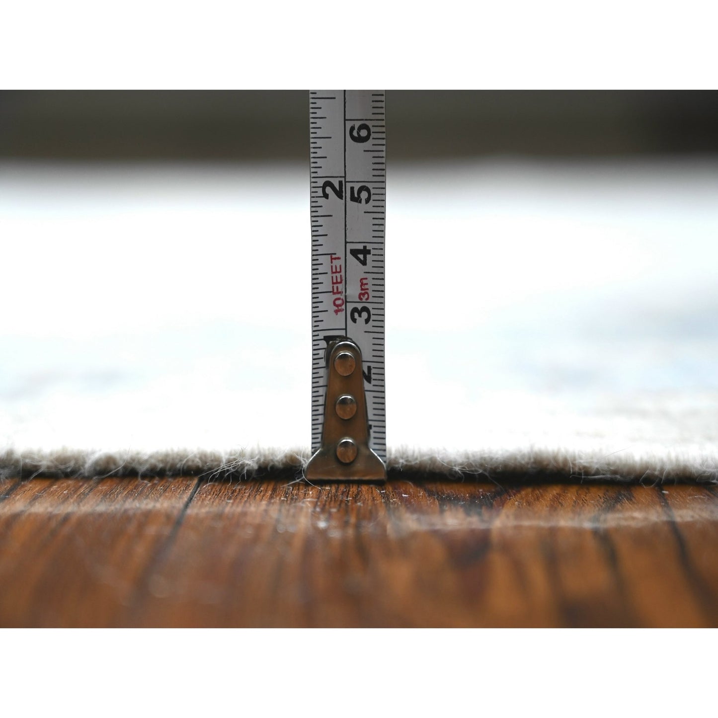 6'1"X9'4" Cadet Gray Wool Weft Afghan Angora Oushak Oriental Rug