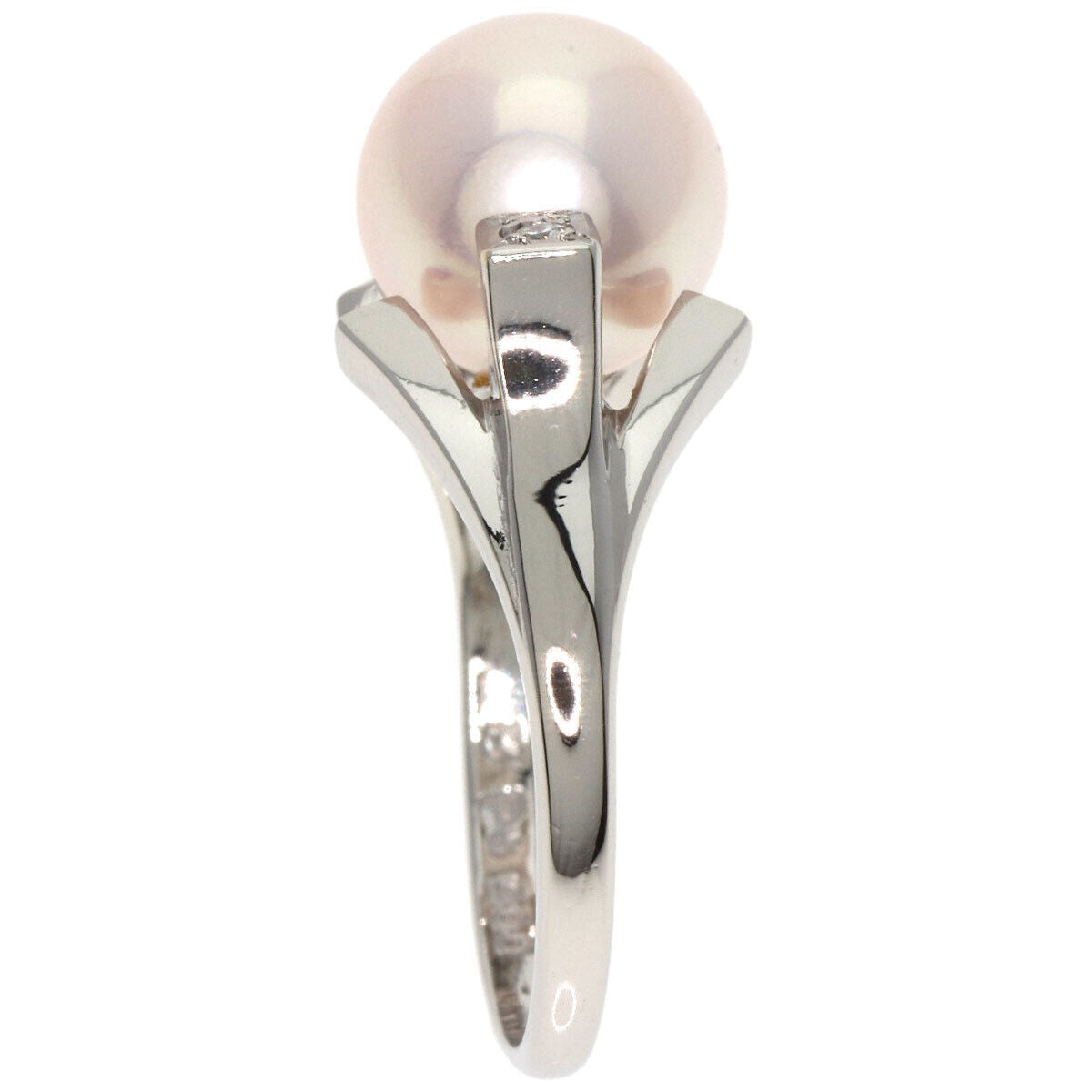 MIKIMOTO   Ring Pearl Pearl 2P Diamond Platinum