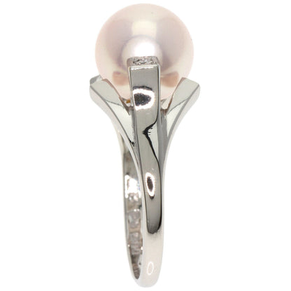 MIKIMOTO   Ring Pearl Pearl 2P Diamond Platinum