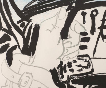 Franois Bret - 'Hands On The Wheel' Limited Edition Lithograph, Signed, Framed