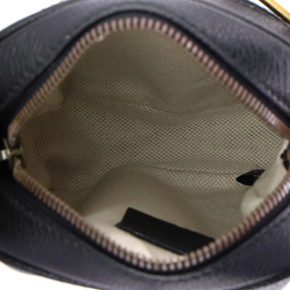 Gucci Logo Zip Messenger Bag Printed Leather Mini