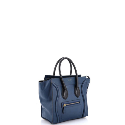 Celine Bicolor Luggage Bag Leather Micro