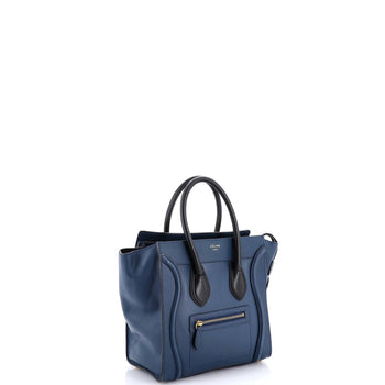 Celine Bicolor Luggage Bag Leather Micro