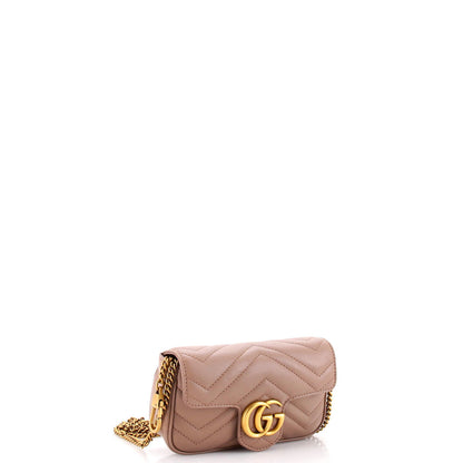 Gucci Gg Marmont Flap Bag Matelasse Leather Super Mini