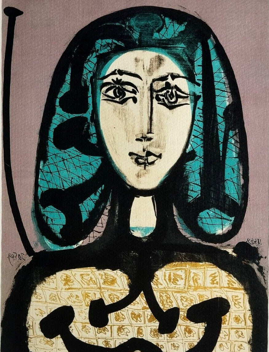 Pablo Picasso Coa Signed In Pen / Numbered In Pencil Crayon Limited Edition