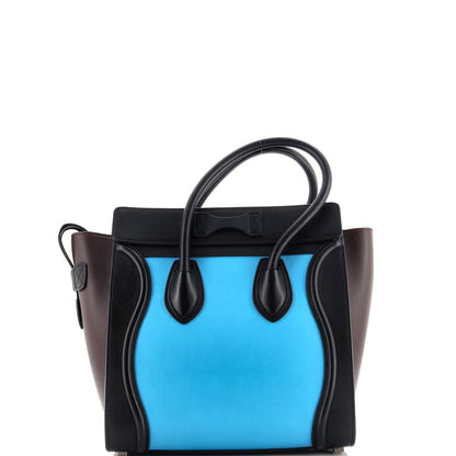 Celine Tricolor Luggage Bag Nubuck Micro