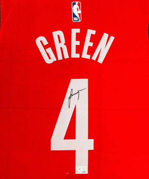Jalen Green Autographed Framed Rockets Jersey