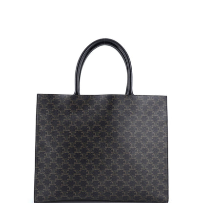 Celine Horizontal Logo Cabas Tote Triomphe Coated Canvas