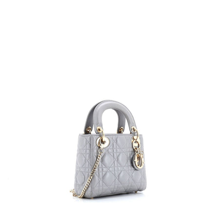 Christian Dior Lady Dior Chain Bag Cannage Quilt Lambskin Mini