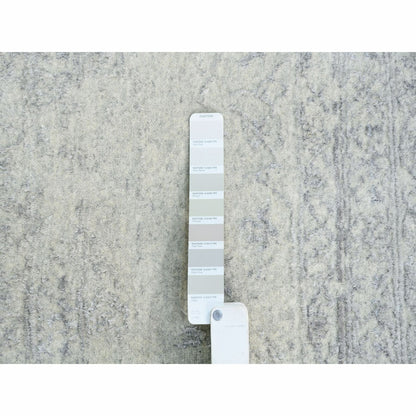 8'X10'1" Beige Hand Loomed Fine Jacquard Wool And Art Silk Oriental Rug