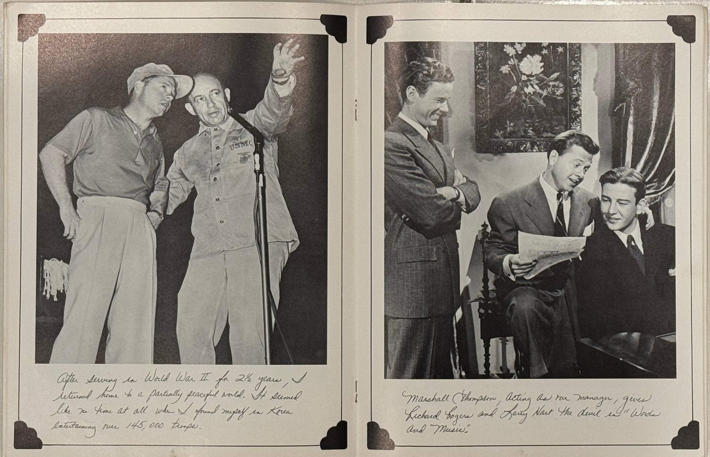 Mickey Rooney Autographed Photo Memories Program (Jsa)