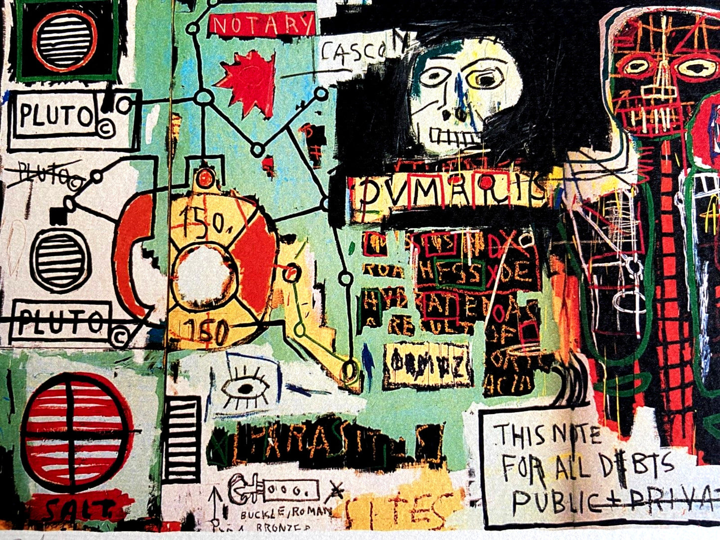 Jean-Michel Basquiat Lithograph Signed Numbered COA by Hand