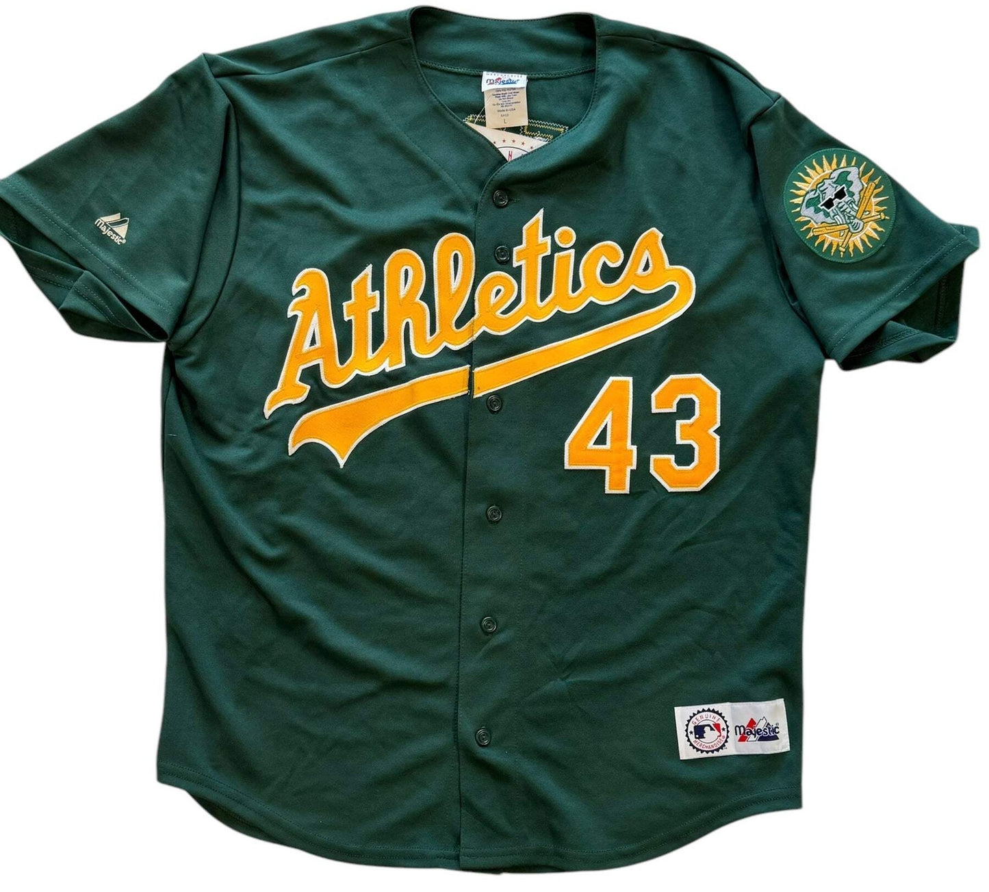 Dennis Eckersley Autographed Oakland Authentic Majestic Jersey