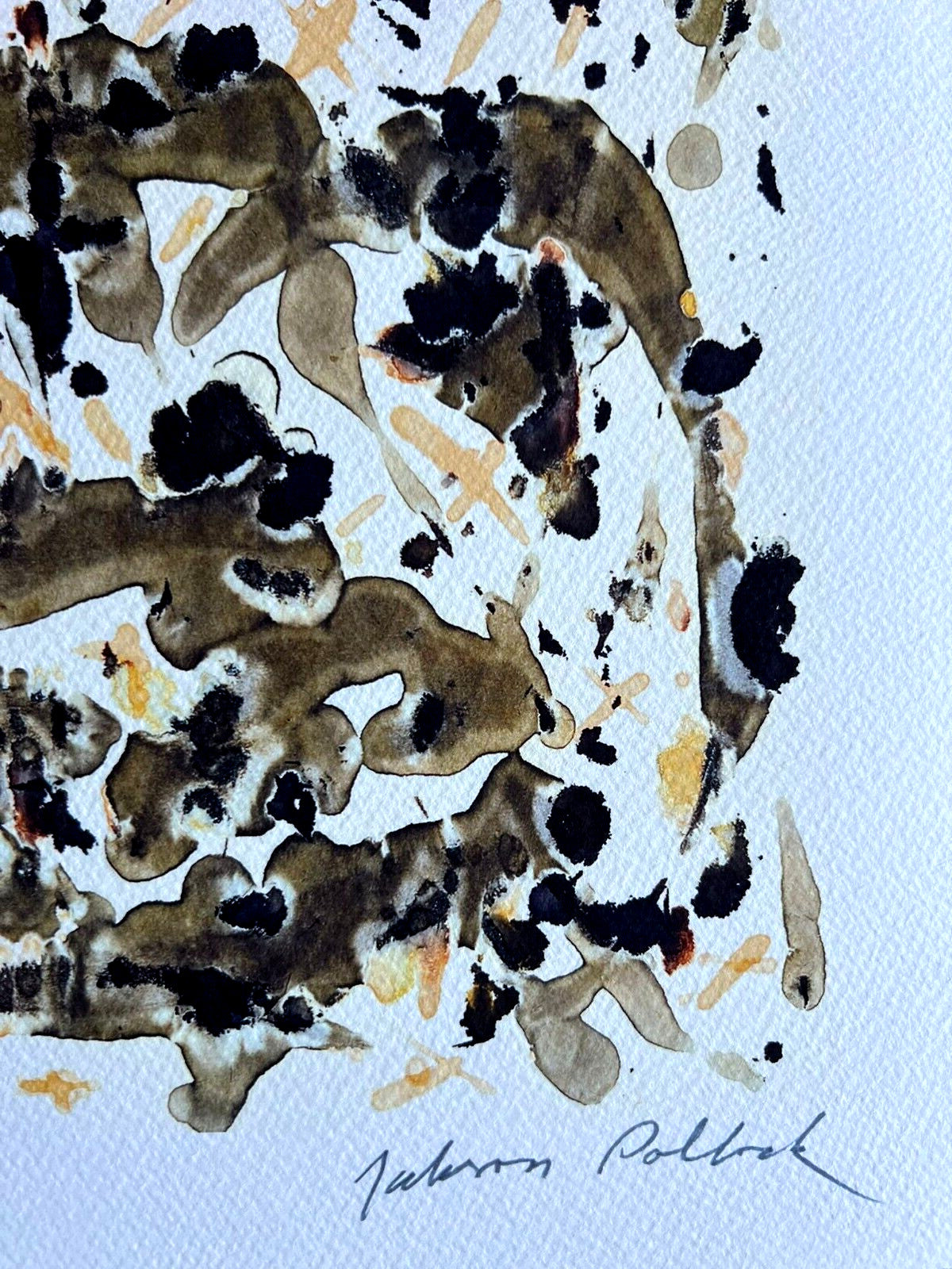 Jackson Pollock Action Painting Coa Signed