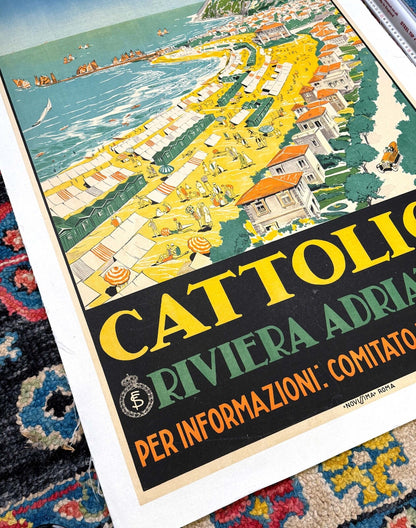 Cattolica Riviera Adriatica Livio Apollini 1926 Original Italian Poster