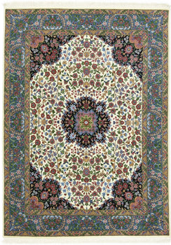 Handmade Vintage Style Floral Kirman Rug 5X7 Ft