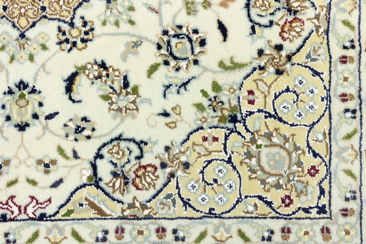 Indo-Nain Oriental Square Rug Vintage Floral