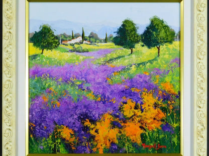 Revascalli Serra Signed Landscape Oil Painting Framed 15.4 In X 15.4 In