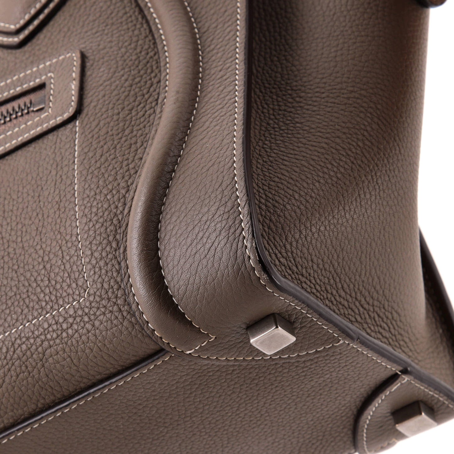 Celine Bicolor Luggage Bag Leather Micro