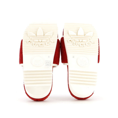 Gucci X Adidas Women'S Platform Slide Sandals Terry Cloth